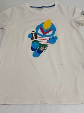 Pre-owned Fendi “Bug-Kun" Football Kids  T-shirt. Size 10